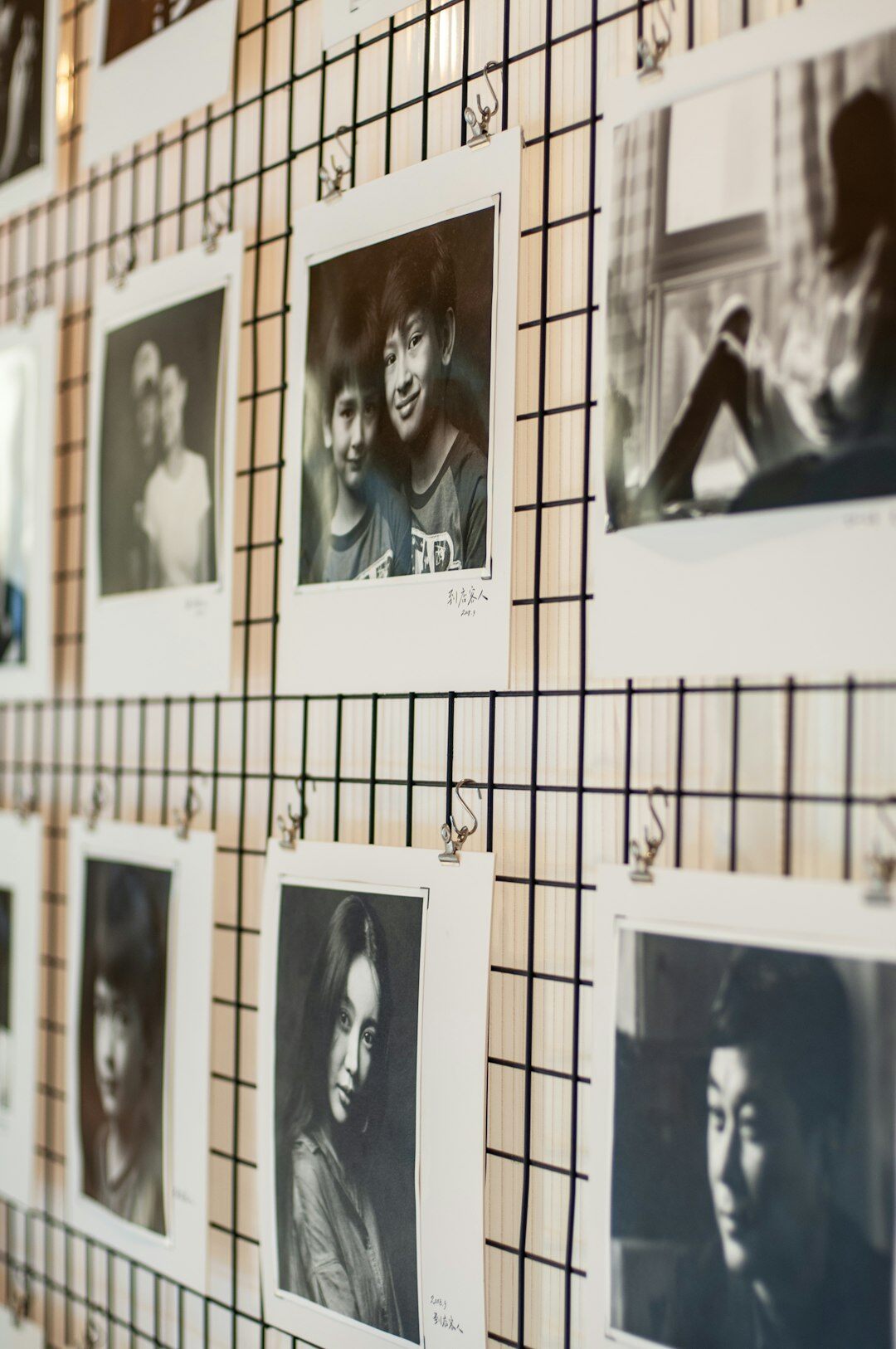 framed photos on wall