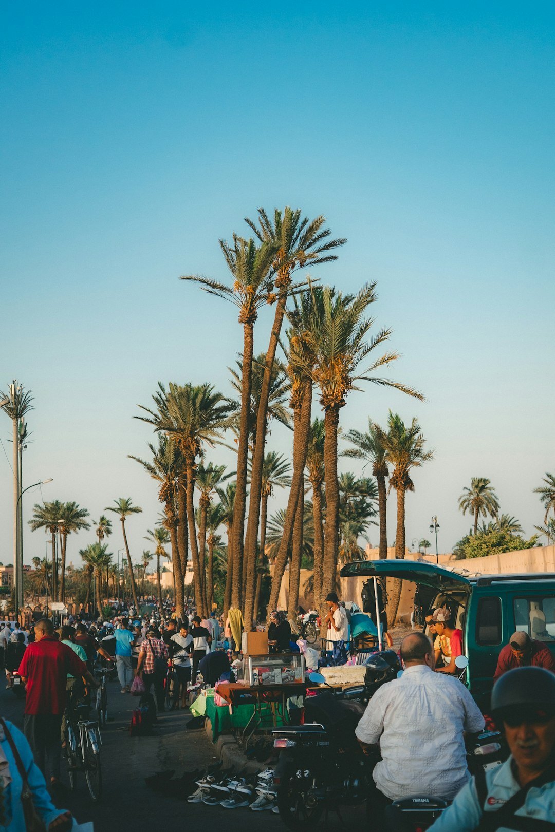 bustling local market scene