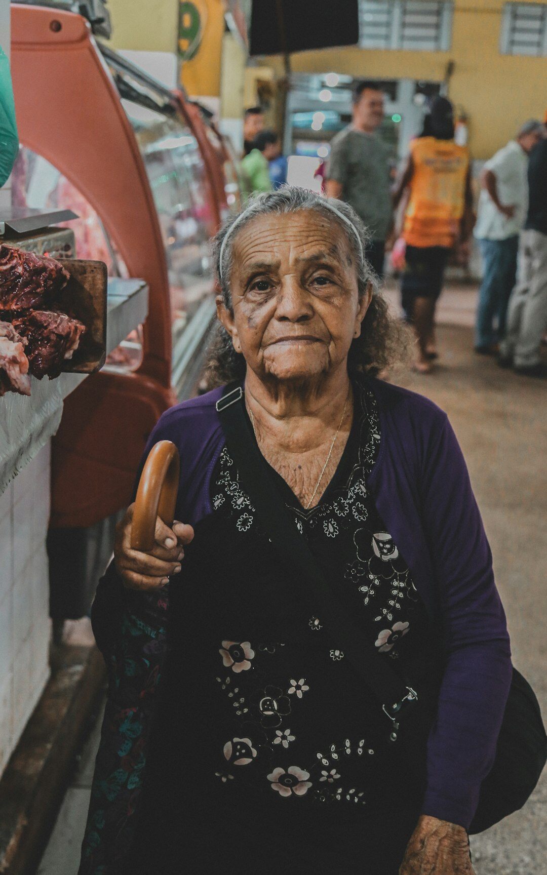 Portrait of an elderly Chilean woman smiling